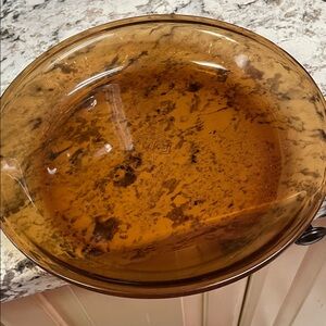 Anchor Hocking Amber Glass Pie Dish